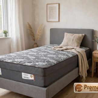 Colchão Velvet Solteiro Molas Ensacadas Cor Cinza 88X188X32 Plumatex