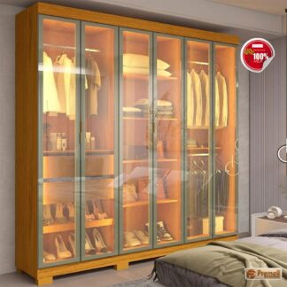 Roupeiro  Imperio com 6 Portas Reflecta com Pés 100% MDF  Off White