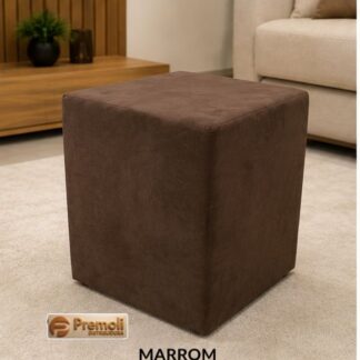 Puff Quadrado 35×35 Cor Marrom imagem ilustrativa