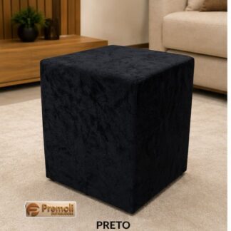 Puff Quadrado 35×35 Cor Preto imagem ilustrativa