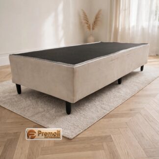 Base Luxo Bordada Chapeada C/ Espuma sobre a Chapa 88×188×30 cm – Cor Bege