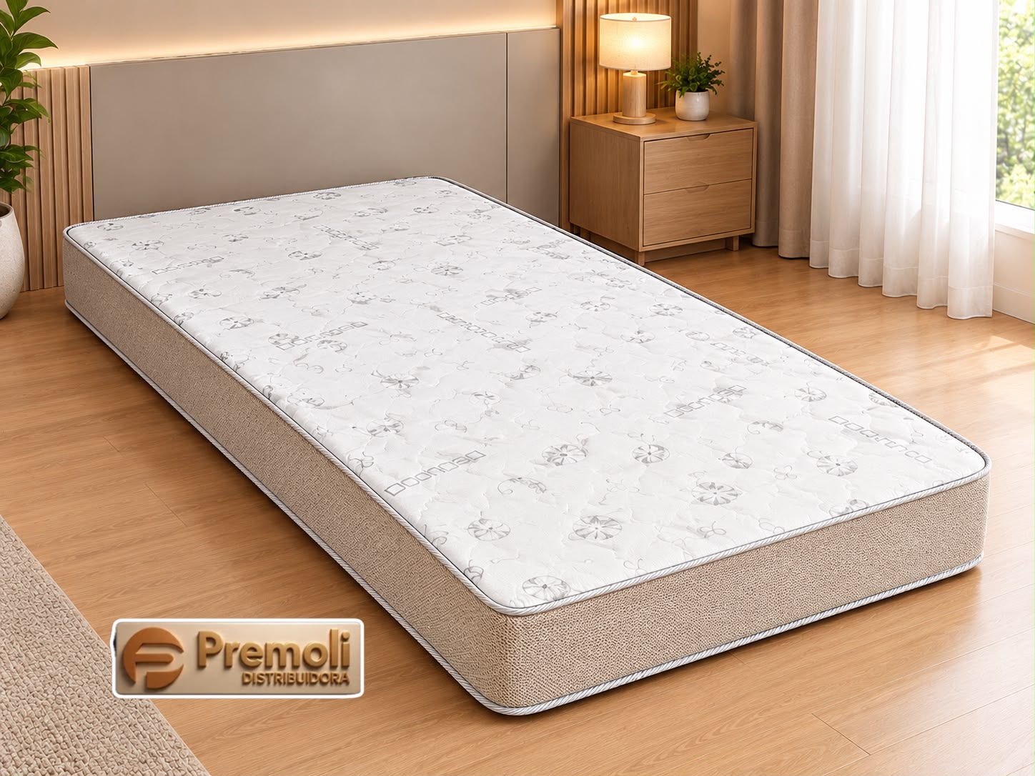Colchão Pluma Spuma Branco – D20 88X188X12 Cm Plumatex