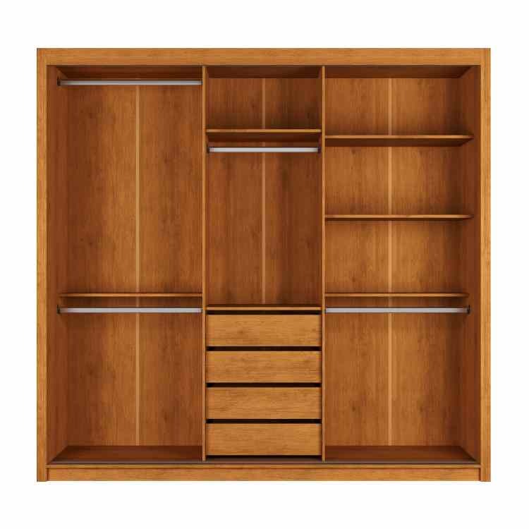 Roupeiro Lady 3P Vidros Reflecta Nature Larg 2,25M – J&A - Imagem 2